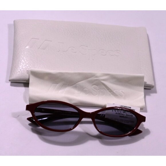 Le Specs Duskfall Oval Sunglasses Style 2552298 in Merlot main image 4